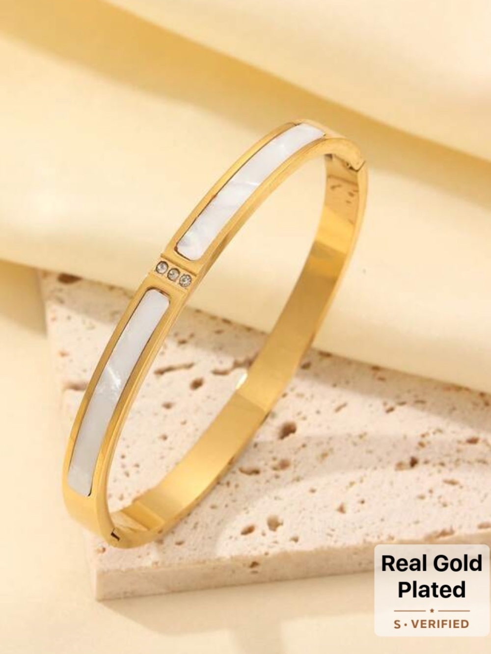 Gold Stainless Steel love Bracelet Set Crystal bangles stack 5pc bangle Roman - Picture 4 of 6